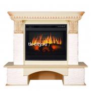 Каминокомплект Royal Flame Pierre Luxe - Сланец белый / Слоновая кость с патиной с очагом Vision 23 EF LED 3D FX
