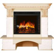 Каминокомплект Royal Flame Pierre Luxe - Сланец белый / Слоновая кость с патиной с очагом Vision 23 EF LED FX