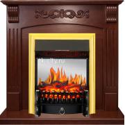 Каминокомплект Royal Flame Sorrento угловой - Орех с очагом Fobos FX M Brass