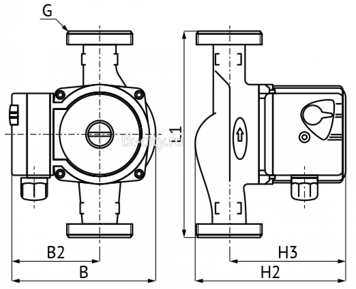 Циркуляционный насос UNIPUMP UPC 25-200 230 (1000 Вт)