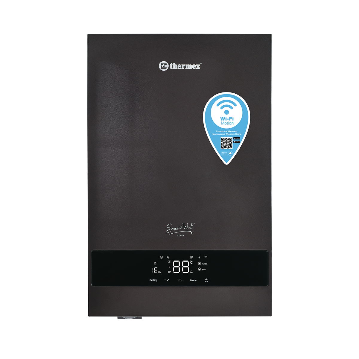 Электрический настенный котел THERMEX Sonne 12 Wi-Fi (Black)